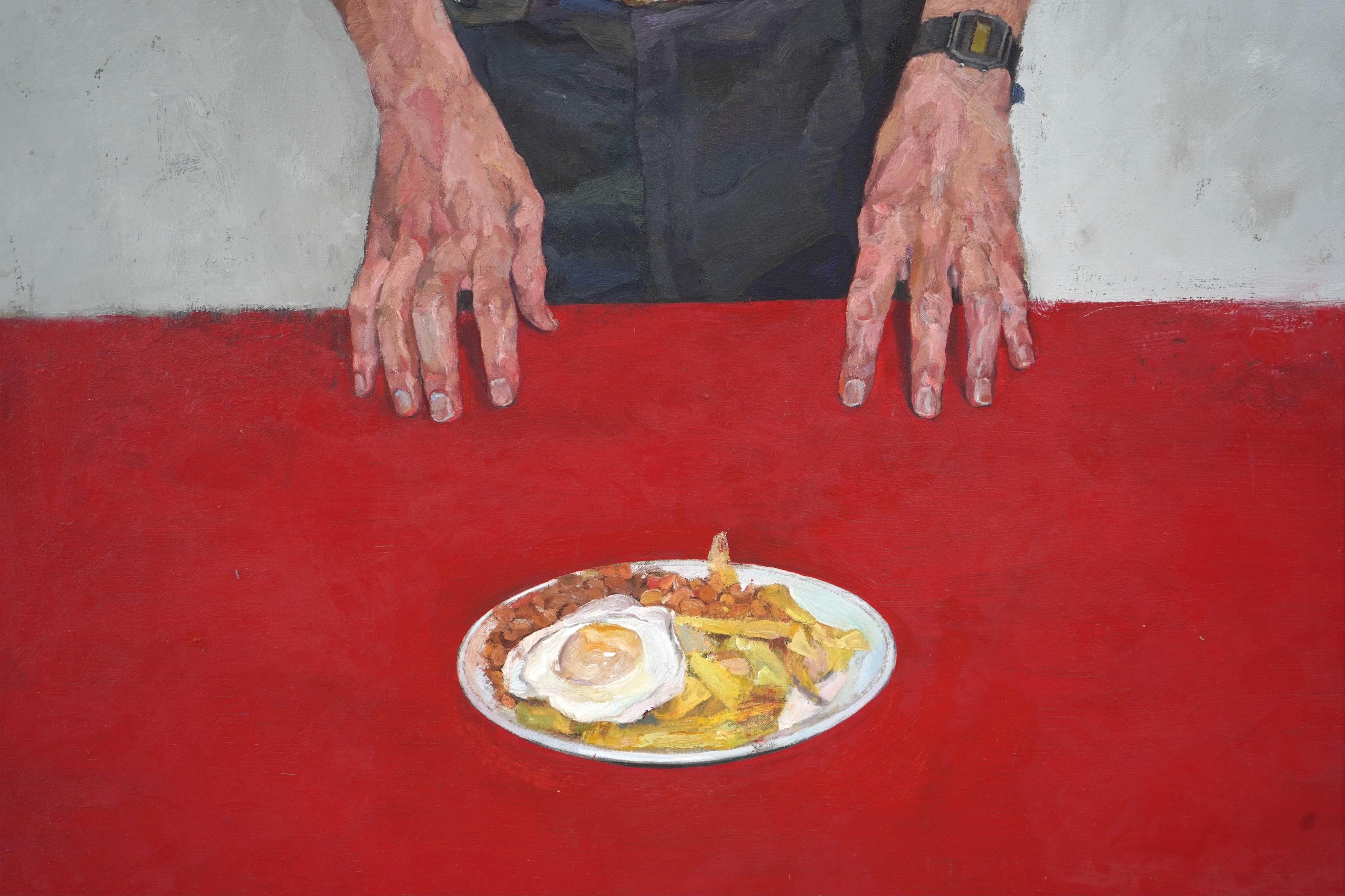 Justin Mortimer, b. 1970, 'Trevor (Red Table)'